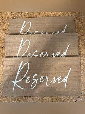 Studio His & Hers Reserved Sign with Pink Heart